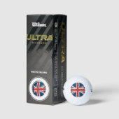 UK Groot-Brittannië Union Jack Distress Flag Golfballen (Verpakking)