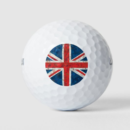 UK Groot-Brittannië Union Jack Distress Flag Golfballen (Voorkant)