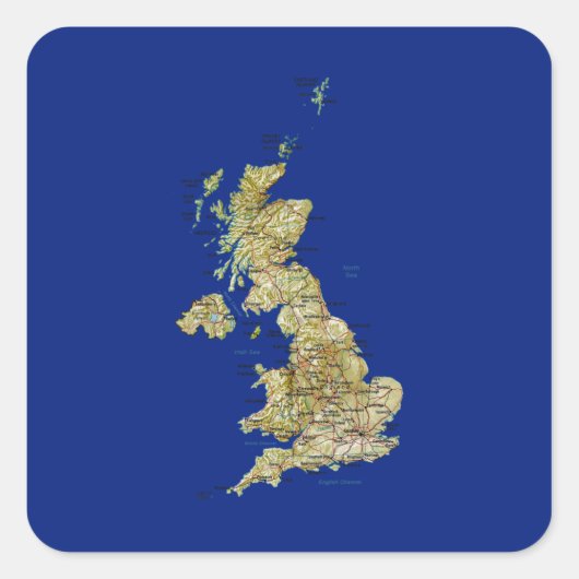 UK kaart sticker (Voorkant)