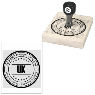 UK Logo Ambacht Feest Benodigdheden Majestueus Paa Rubberstempel