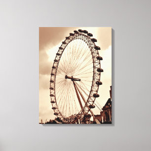 (UK) London Eye  Wrapped Canvas Afdruk
