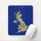 UK Map Mousepad Muismat (Met muis)