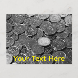 UK munten van 5 pence, aanpasbaar Briefkaart