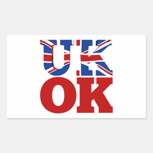 UK OK! Beter samen Rechthoekige Sticker (Voorkant)