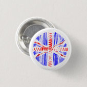 UK op White Ronde Button 3,2 Cm (Voorkant /achterkant)