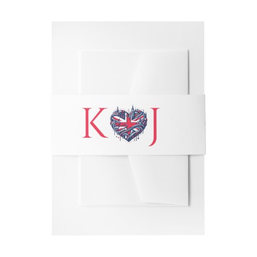 UK Paar Bruiloft Uitnodigingen Wikkel (Voorkant Voorbeeld)