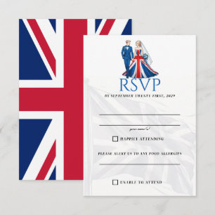 UK Paar RSVP-kaart RSVP Kaartje