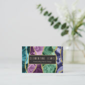 UK Peacock Watercolor Agate Visitekaartje (Staand voorkant)