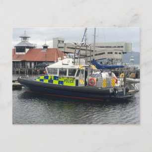 UK politiepatrouilleboot, Rothesay, Isle of Bute Feestdagenkaart