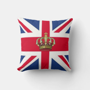 UK Queen Crown American MoJo Kussens