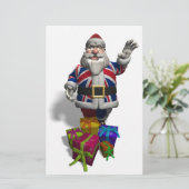 UK Santa Claus Briefpapier (Staand voorkant)