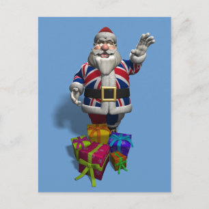 UK Santa Claus Feestdagenkaart