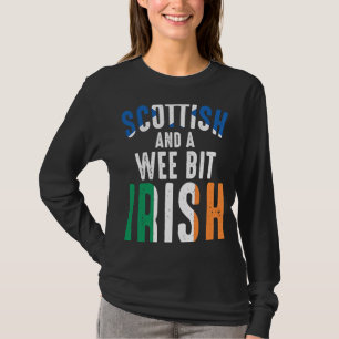 UK Scotland en A Wee Bit Irish T-shirt