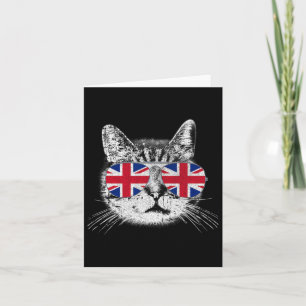 UK Union Jack Britse vlag Engeland Cat Sungles Gif Kaart
