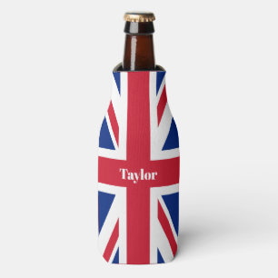 UK Union Jack Britse Vlag Gepersonaliseerd Flesjeskoeler