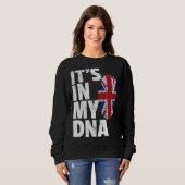 UK Union Jack Engelse vlag Het zit in mijn DNA Ker Trui (Voorkant volledig)
