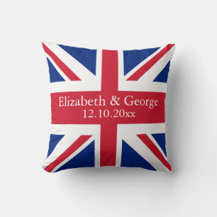 UK Union Jack Flag British Personalized Wedding Kussen