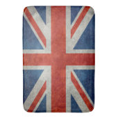 UK Union Jack Flag in retro stijl texturen Badmat (Voorkant Verticaal)