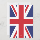 UK Union Jack Wedding Britain Blue Crown Aankondiging (Achterkant)