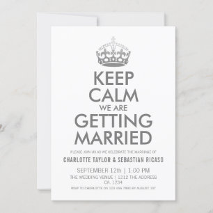 UK Union Jack Wedding Britain Silver Crown Aankondiging