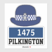 UK Woman Police Constable Pet met naam en nummer Sticker (Vel)