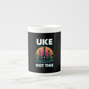 Uke heeft deze grappige Ukulele Player Guitar Musi Porselein Kop
