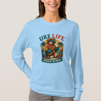 Uke Life Parrot – Island Vibes Ukulele Bird T-shirt