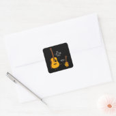 Uke Ukulele Ik ben je vader papa Gift Vierkante Sticker (Envelop)