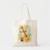 Ukelele collage tote bag (Voorkant)