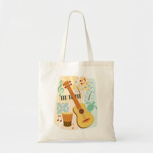 Ukelele collage tote bag (Voorkant)