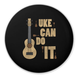 Ukelele Pun Uke kan het grappige Hawaiiaanse spele Keramische Knop