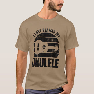 Ukelele-speler citaat familie t-shirt