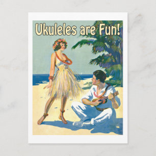 Ukes zijn flauw. Briefkaart