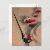 Ukiyo-e Bird Briefkaart (Voorkant / Achterkant)