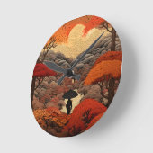Ukiyo-e Japan herfst Ronde Klok (Hoek)