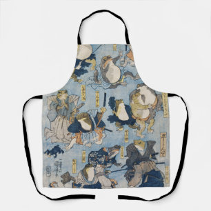 Ukiyo-e krijger kikkers antieke Japanse kunst Schort