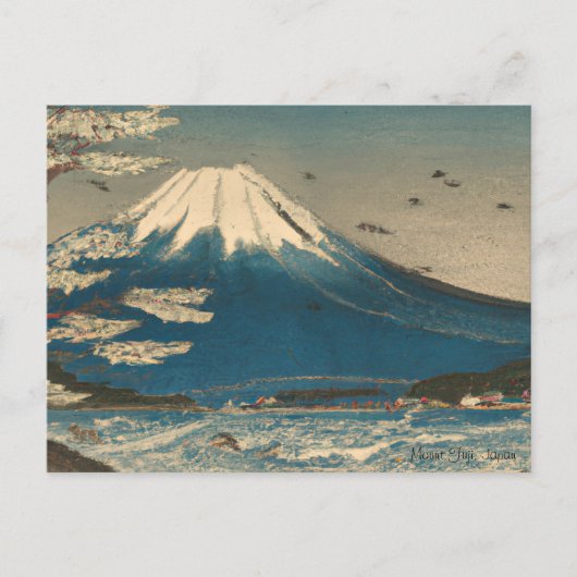 Ukiyo-e Mount Fuji Japan Briefkaart (Voorkant)