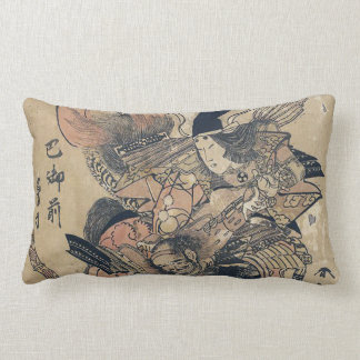 Ukiyo-e Oude Japanse Schilderij Van Twee Samurai Kussen