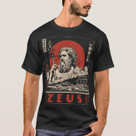 Ukiyo-e Zeus Thunder | Griekse mythologie kunst T-shirt