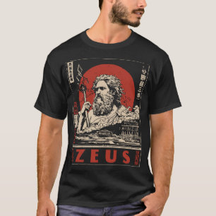 Ukiyo-e Zeus Thunder Griekse mythologie kunst T-shirt