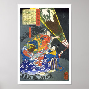 ukiyoe - 和漢百物語 Nr. 09 - 小田春永 - Poster