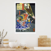 ukiyoe 和 物 nr. 09 - 小 語 田 - 漢 - 百 - poster (Keuken)