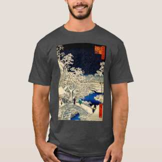 Ukiyoe Ando Hiroshige Yuhi Hill en de trommelbridg T-shirt