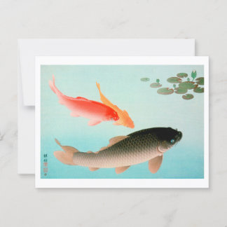 Ukiyoe - Gemeenschappelijke en Gouden Karper Briefkaart