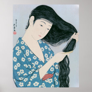 Ukiyoe [Goyo] Haar kammen (XL) Poster