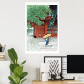 ukiyoe - hasui - C06 - Sanno Shrine in Early Sum . Poster (Thuiskantoor)