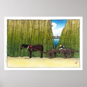 ukiyoe - hasui - C08 - door de Sumida rivier de Ar Poster