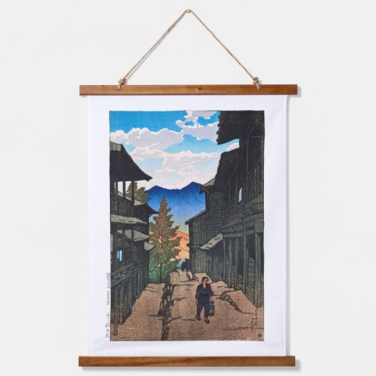 ukiyoe [hasui] C13 Herfst in de Arayu Spa Hangend Wandkleed (Voorkant)