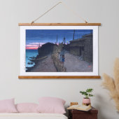 ukiyoe [hasui] C23 Aikawa-machi op eiland Sado Hangend Wandkleed (Slaapkamer)