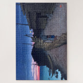 ukiyoe [hasui] C23 Aikawa-machi op eiland Sado Legpuzzel (Verticaal)